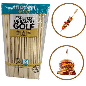 ESPETO DE BAMBU GOLF 18CM (PCT C/ 50 UN) - INOVEN