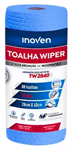 PANO MULTIUSO ROLO 28CM X 40CM C/88 (WIPER TW2840) AZUL - INOVEN