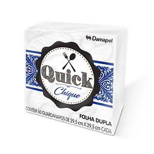 GUARDANAPO (QUICK CHIQUE) F. DUPLA 29,5X29,5 (C/50fls) GRANDE