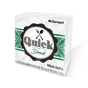 GUARDANAPO (QUICK DRINK) F. DUPLA 19,5X19,5 (C/50fls)