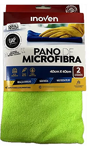 PANO MICROFIBRA 40cmX40cm C/ 2und - INOVEN (verde)