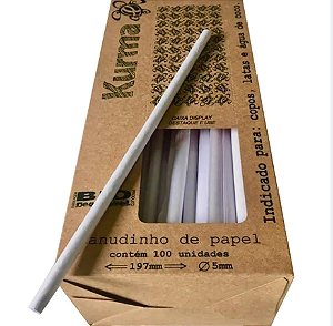 CANUDO PAPEL BRANCO SUCO SACHE (CX C/ 100) - KURMA