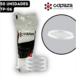 TAMPA POTE 75ml TRANSP. (TP-06 COPAZA) PCT C/50un