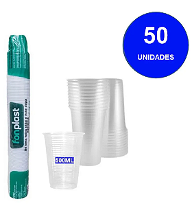 COPO DESC. 500ml PS TRANSP. (FONPLAST) CX C/1000un