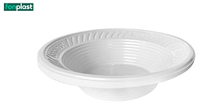 PRATO DESC. BCO FUNDO 12cm CX C/100pct X 10un (FONPLAST)