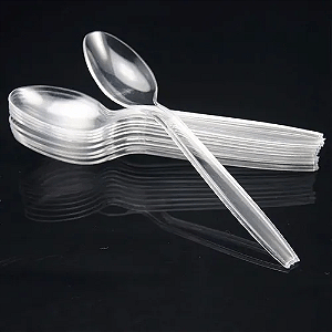 COLHER DESC. REFEIÇÃO MASTER CRISTAL CX C/ 500un (PLASTFOOD)