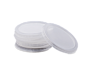 TAMPA TRANSP. COPO 300ml e 330ml (TOTALPLAST) pct c/ 100 un