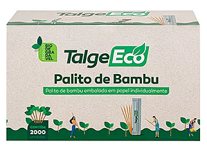PALITO DENTE BAMBU SACHET PAPEL (CX C/ 2000un) - TALGE