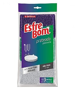 ESPONJA PRATEADA ESFREBOM (pct c/ 3) (BETTANIN)