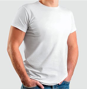 Camiseta Masculina Básica Branca - Academia Treino Caminhada