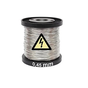 Fio de Aço Inox 0,45mm Cerca Elétrica Rolo 340 Metros
