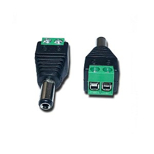 Conector Plug P4 Macho com Borne CFTV