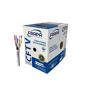 Cabo de Rede Cftv 4 Pares 0,51m Caixa 300m BR Frapa