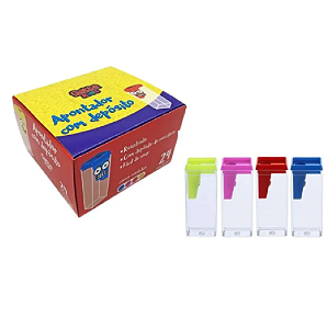 Apontador Plástico com Depósito Cores Unid