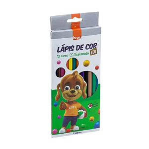 Lápis de Cor 12 Cores Sextavado LP 1204