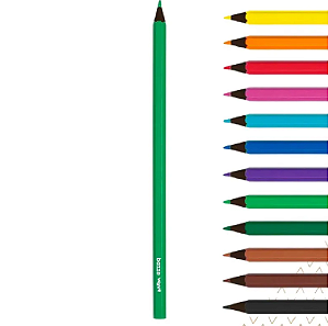 Lápis de Cor com 12 Cores Sext Wave Reciclado Bazze