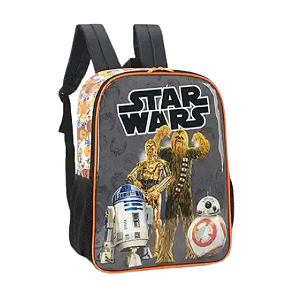 Mochila Infantil Star Wars Laranja IS38161ST Luxcel