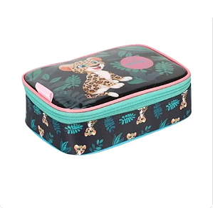 Estojo Escolar Box Onça Verde EI39384UP Luxcel