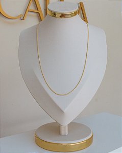 COLAR LONGO LISO RABO DE RATO NO OURO