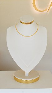 CHOKER ELOS LIXADOS TORCIDOS NO OURO