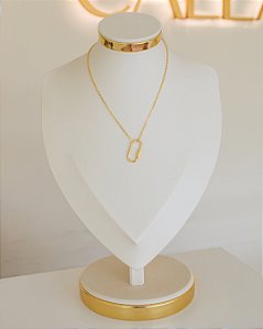 COLAR MOSQUETÃO NO OURO