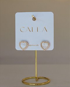 BRINCO CORAÇÃO MADREPÉROLA CRAV. NO OURO