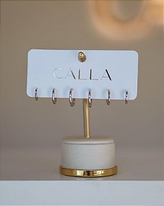 TRIO DE ARGOLAS BÁSICAS FINAS NA PRATA