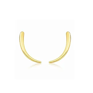 BRINCO EAR CUFF GOTA ALONGADA LISA BANHADO NO OURO