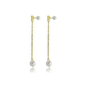 BRINCO ALFINETE PEROLA BANHADO A OURO 18K