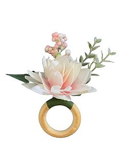 Porta-guardanapo Dália rosa