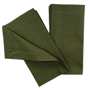 Guardanapo de tecido verde musgo
