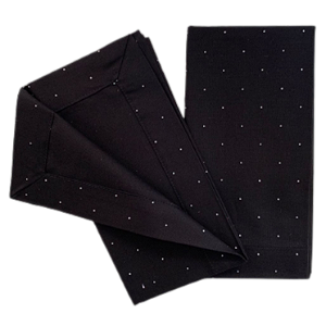 Guardanapo de tecido estampado preto e poá