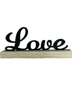 Enfeite decorativo MDF Love