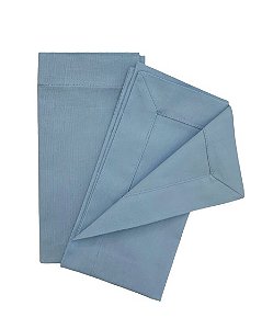 Guardanapo azul claro de tecido - Mesa Posta e Decoração.