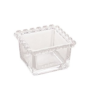 Bowl quadrado cristal coração