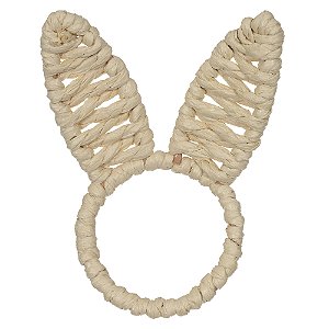 Porta-guardanapo orelha coelho de palha