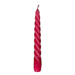 Vela espiral cor rosa