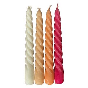 Kit com 4 velas espiral