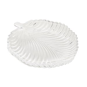 Petisqueira de cristal, formato folha