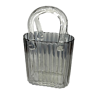 Vaso vidro bolsa - cinza