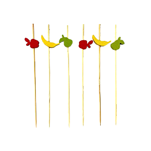 Kit com 50 palitos aperitivos 'frutas'