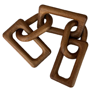 Adorno elo corrente madeira