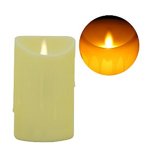 Vela led 12,5 cm efeito realista