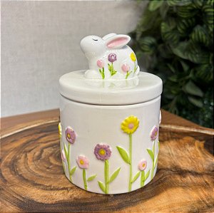 Pote cerâmica com tampa