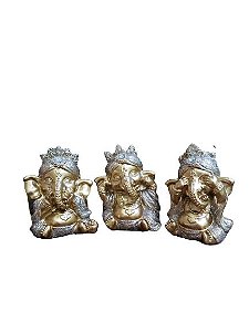 Trio de Ganeshas dos Sentidos