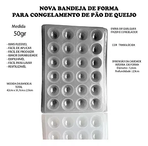 Forma Para Congelamento De Pão De Queijo 50gr - Unidades 1