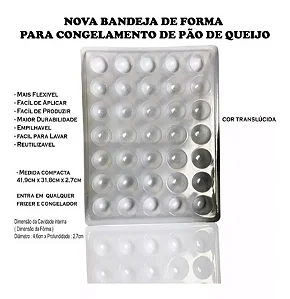 Forma Para Congelamento De Pão De Queijo 20 gramas-1 unidade