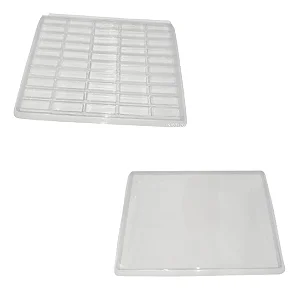 Bandeja E Tampa P/ Transporte Transparente Pet 50 Und