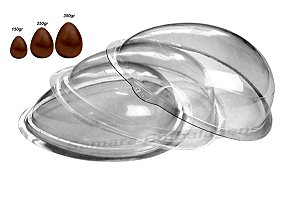 Forma Silicone Ovo De Chocolate 3 Partes 150g 250g E 350g