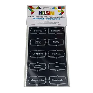 Etiquetas P/ Mantimentos Completo Tam P- Preto-100un